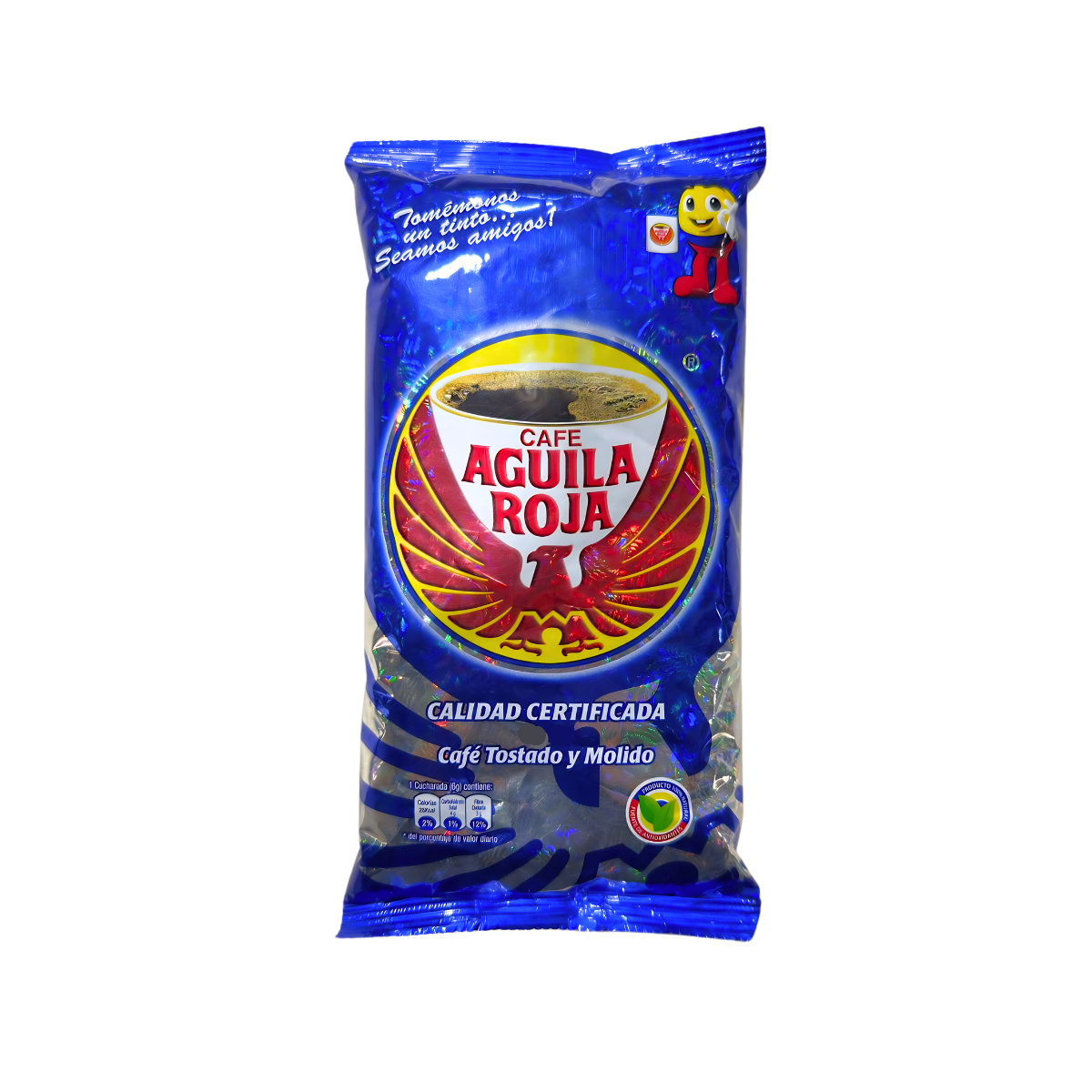Café molido Águila Roja, marca Importados, en paquete visible, ideal para preparar café en casa, con aroma intenso y sabor rico.