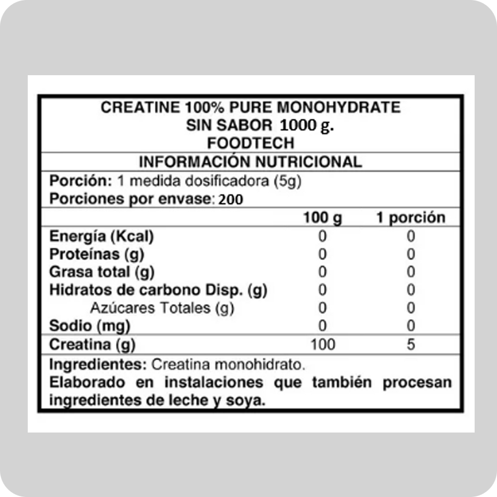 Creatine 100% Pure Monohydrate Foodtech - Fullerton