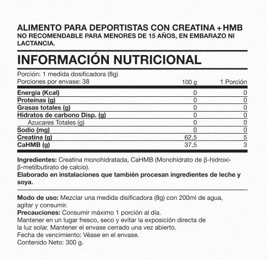 Creatine + HMB Pure Monohydrate 300 MG - Foodtech